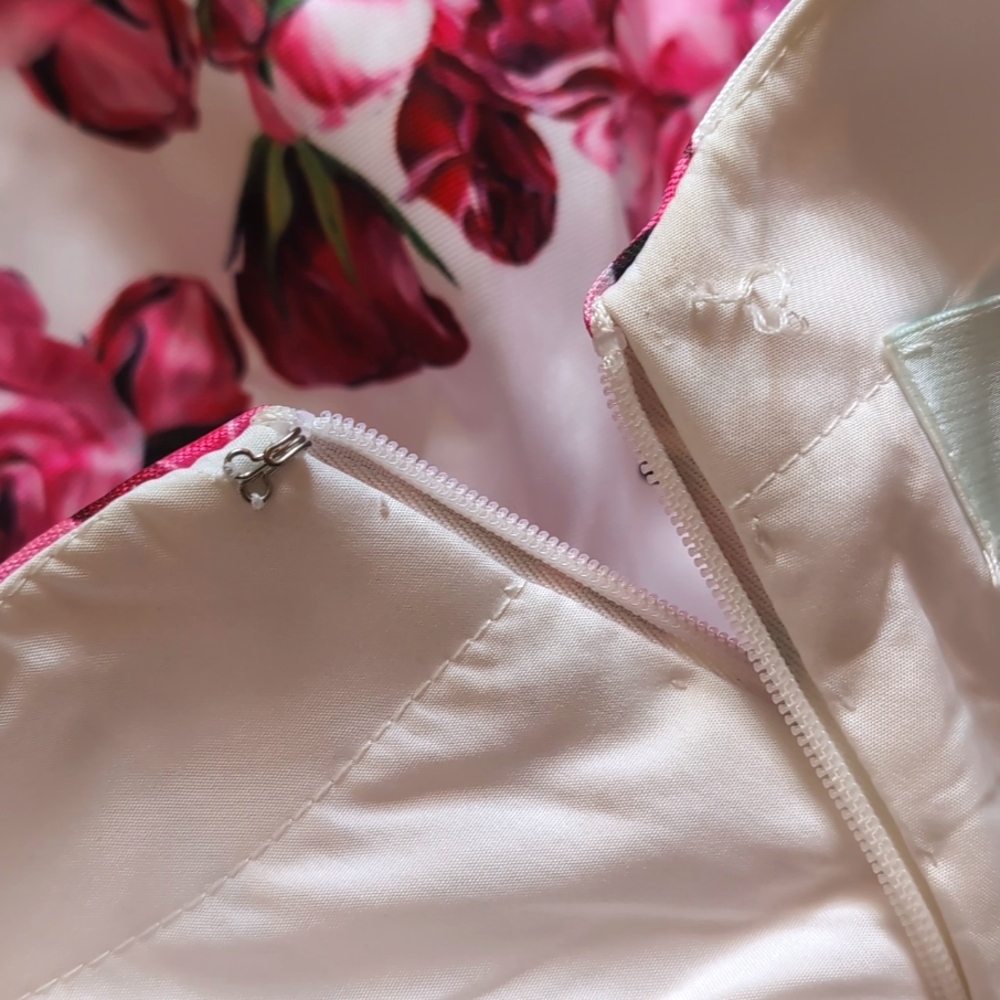 Camille La Vie Boutique Floral Sleeveless Dress with Pink Roses - Picture 9 of 10